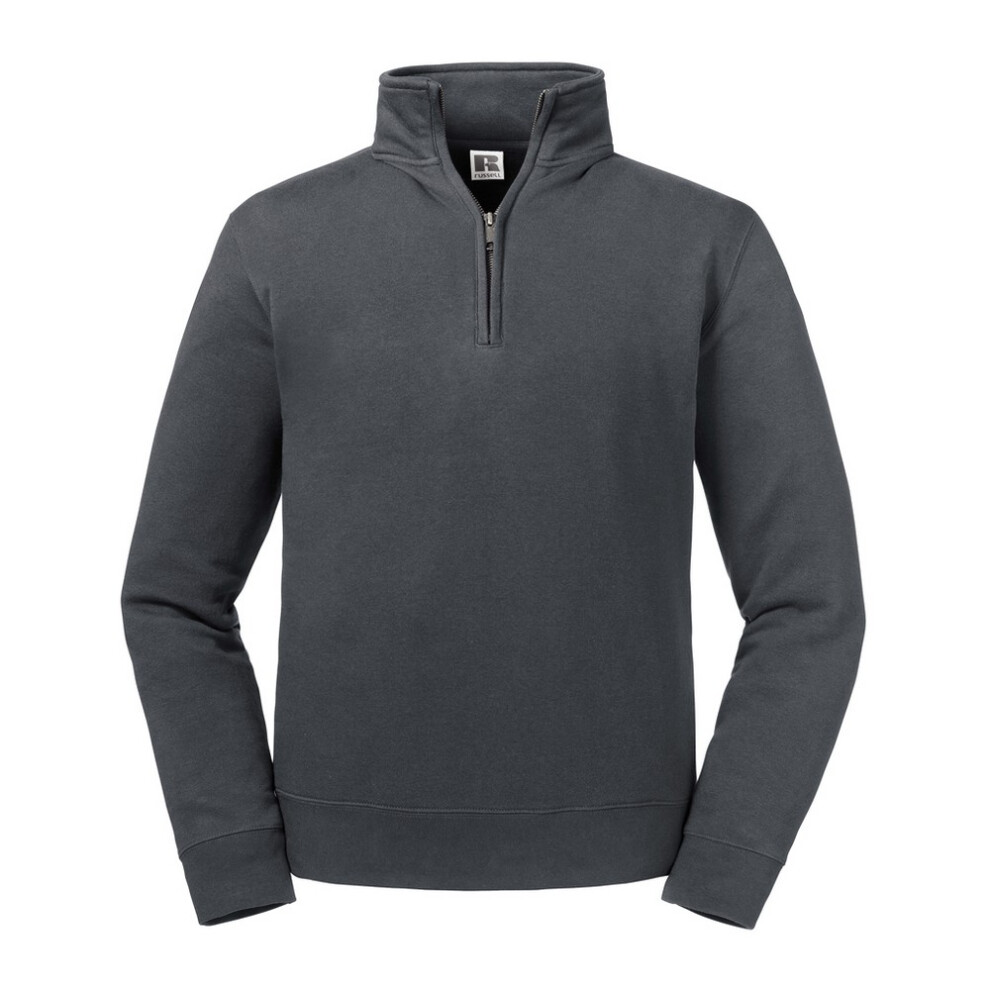Russell (3Xl, Convoy Grey) Mens Authentic Zip Neck Sweatshirt