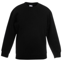 (9-11, Black) Fruit Of The Loom Kids Unisex Classic 80/20 Set-In Sweatshirt (Pack of 2)