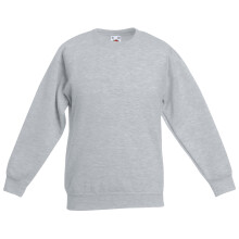(12-13, Heather Grey) Fruit Of The Loom Kids Unisex Classic 80/20 Set-In Sweatshirt (Pack of 2)