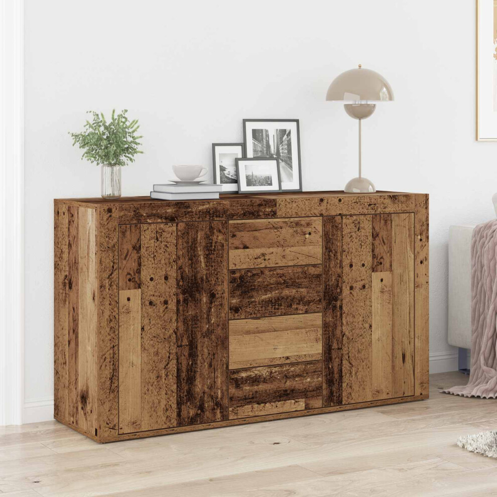 Vidaxl Sideboard With Drawer Old Wood 120 X 36 X 69 Cm Engineered Wood