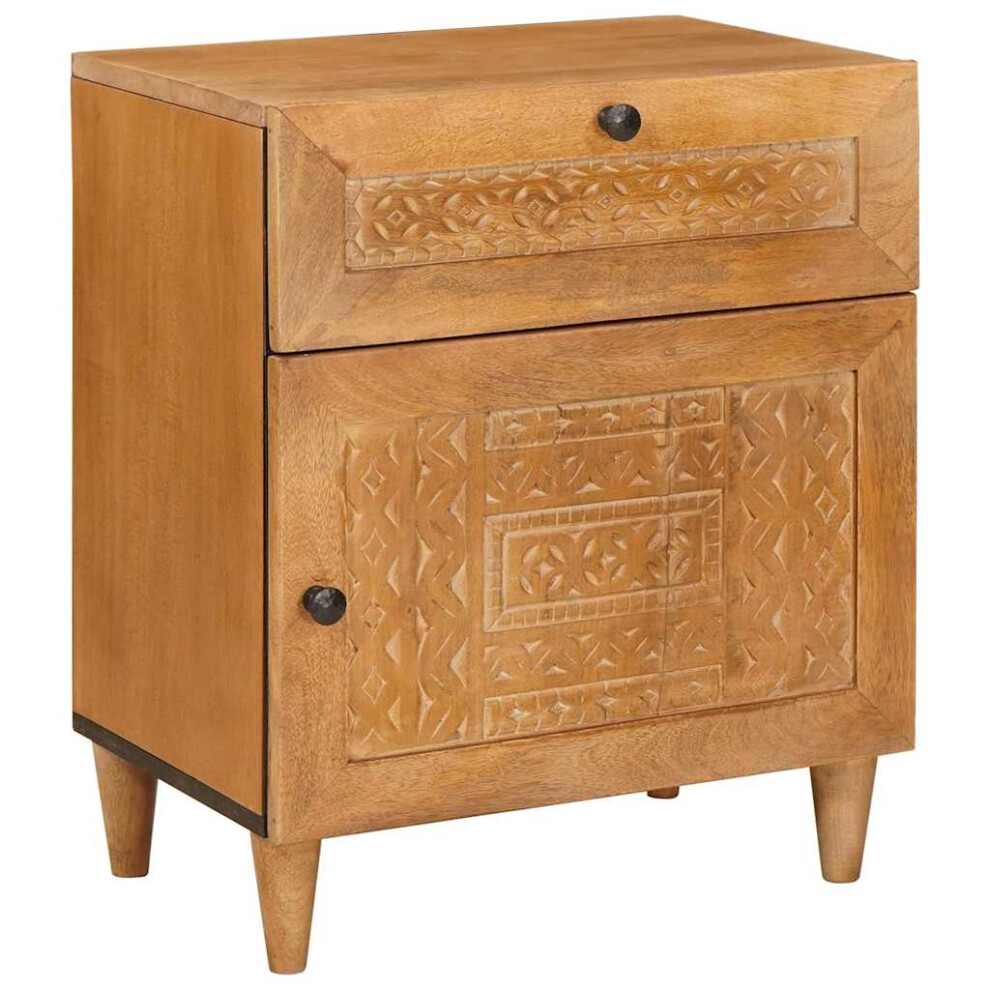 Vidaxl Bedside Cabinet Light Brown 50 X 33 X 60 Cm Engineered Wood
