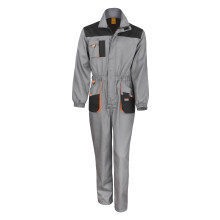 (M, Grey / Black / Orange) Result Unisex Work-Guard Lite Workwear Coverall (Breathable And Windproof) (Pack of 2)