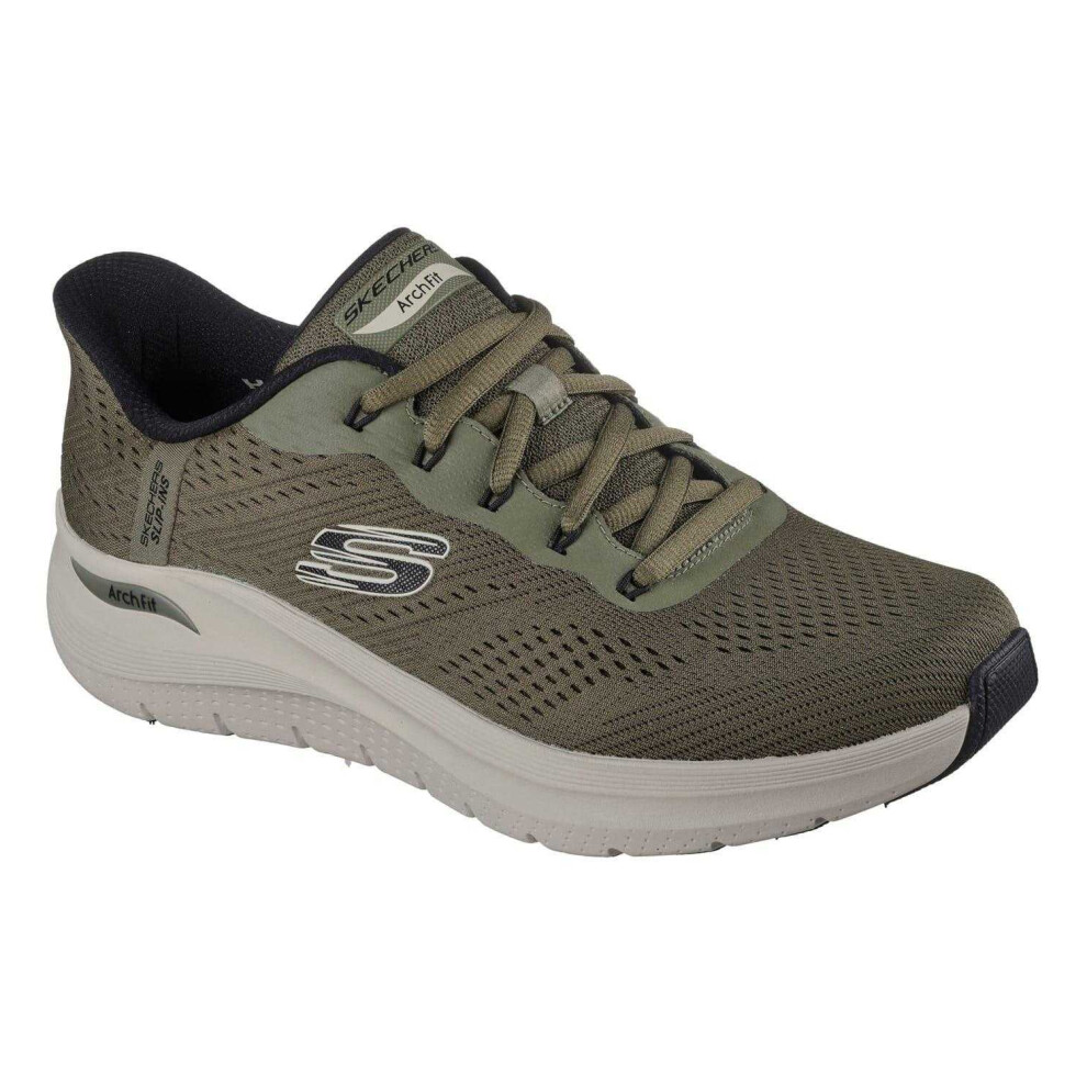 Skechers (9 Uk, Olive) Mens Arch Fit 2.0 Slip-In Trainers