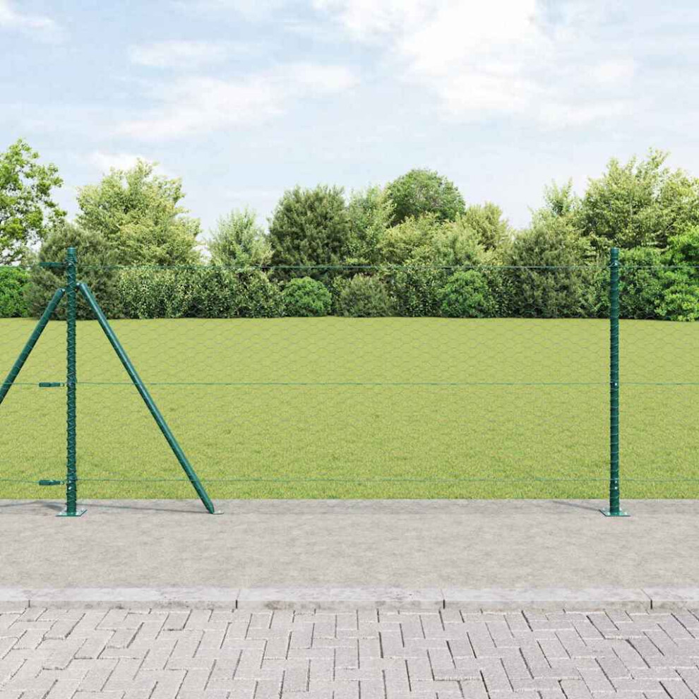 Vidaxl Welded Wire Fence With Concrete Base 100 X 0.8 M (W X H)