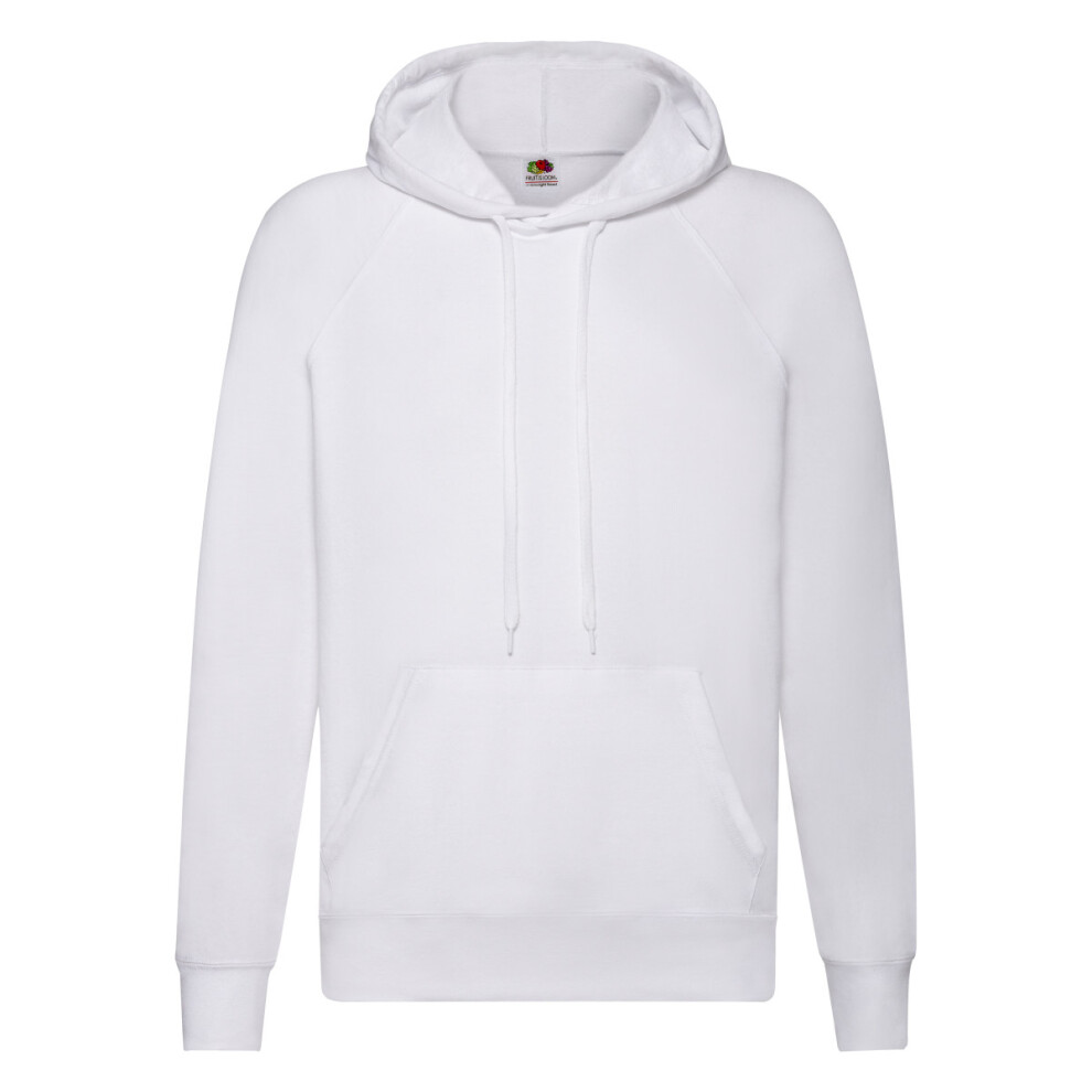 Fruit Of The Loom (S, White) Unisex Adult Lightweight Hooded Sweatshirt