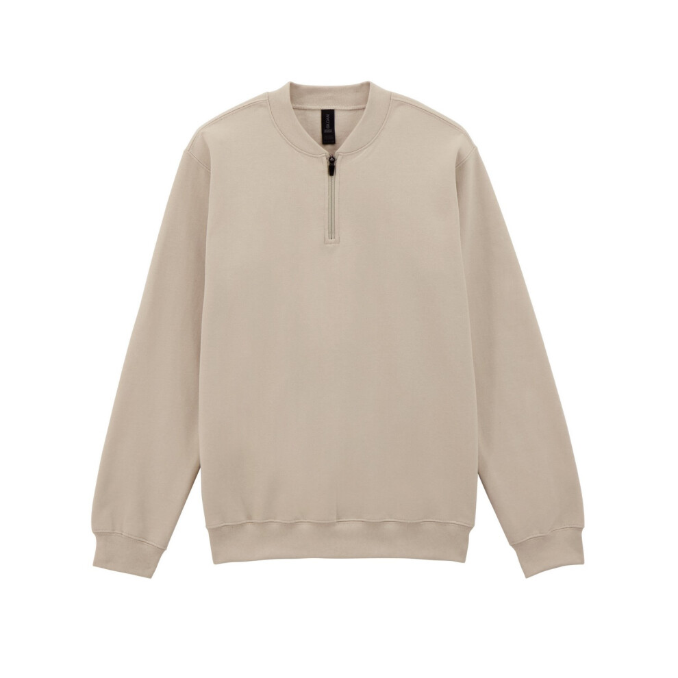 Gildan (3Xl, Sand) Unisex Adult Softstyle Midweight Quarter Zip Sweatshirt