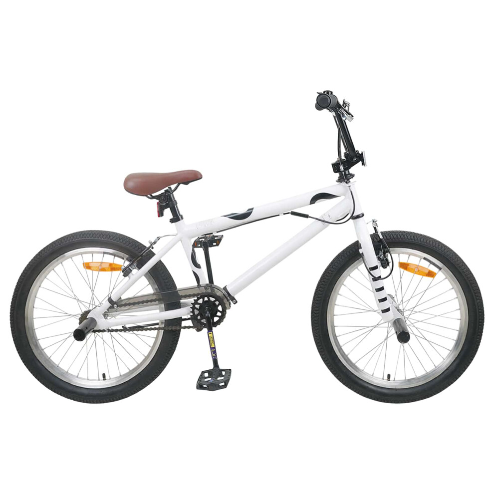 Vidaxl Bmx Bike 20 Inches For Over 9 Years Old White