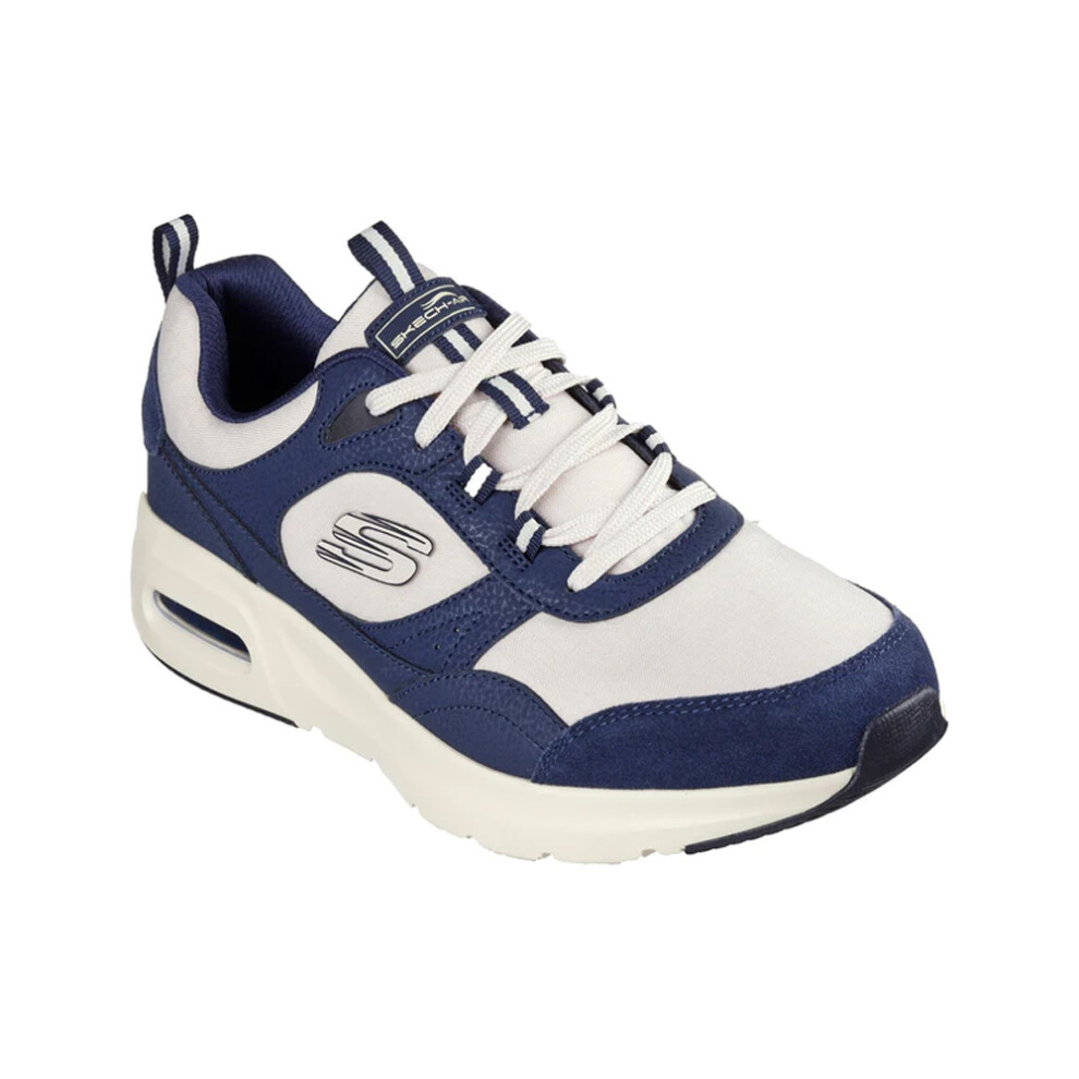 Skechers (9 Uk, Navy/Natural) Mens Court Yatton Suede Skech-Air Trainers