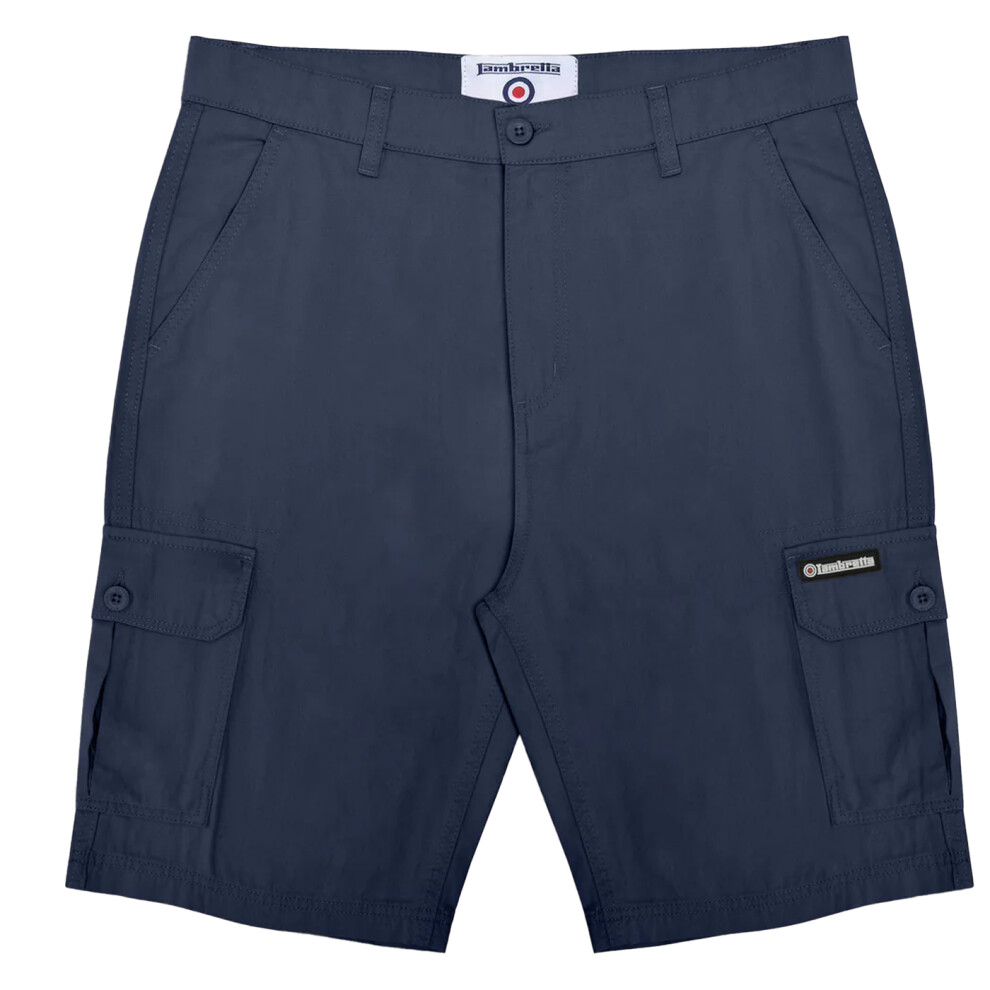 Lambretta (40R, Navy) Mens Ss25 Cargo Shorts