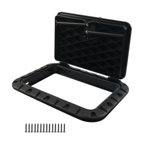 Square Deck Hatch Pull Out Handle Hatch with Fasteners, Marine Access Hatch Boat Hatch Lid Deck Access Hatch & Lid