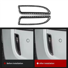 Real Carbon Fiber Car Exterior Accessories Rear Fog Lamp Frame Trim Decoration Protection for 500 Abarth 595