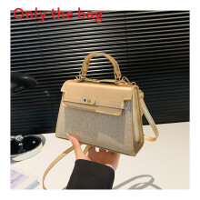 (Gold) Style Handbag Casual Pu With Soft Structure And Stitching Daily Lifestyle For