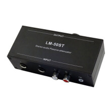 Attenuatore di Segnale Audio Stereo per Fotocamere, Videocamere, Registrazioni e Streaming Live, Livello di Attenuazione Regolabile.