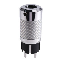 High-End  Crystal Carbon Fiber Rhodium-Plated EU AC Power Plug 10A 250V 15A 125V IEC Connector Audiophile