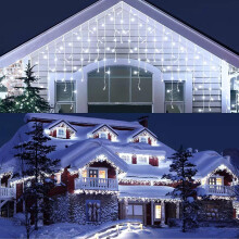 Rideau Lumineux Ples LED Solae LED de Noël Imperméable 8 Modes 216 Diodes 5m — éclairage extérieur, guirlandes balcon