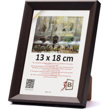 Cadre photo en bois classique élégant 10x15 cm avec chevalet marron — cadre photo, cadre pin, décoration bureau