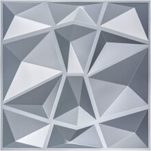 Panneaux Muraux 3D Décoratifs Modernes Ensemble de 12 Pièces 50x50 cm Gris — revêtement mural pvc, décoration salon diy