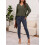 Dokotoo Damenpullover mit langem Ärmel, V-Ausschnitt – Eleganter grüner L — strickpullover damen grün, pullover dokotoo, pullover v ausschnitt 5