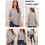 Dokotoo Damenpullover mit langem Ärmel Eleganter V-Ausschnitt Grau XL — dokotoo damenpullover, pullover v ausschnitt, grauer pullover xl 4