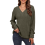 Damen-Langarmpullover mit V-Ausschnitt und Knöpfen Vintage Grün M — vintage damenpullover, grüner pullover, pullover mit v ausschnitt 2