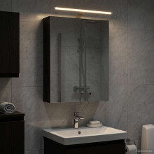 vidaXL Bathroom Mirror Cabinet with Shelf Black Oak 50 x 14.5 x 70 cm