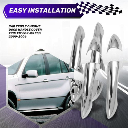 Auto Triple Chrome TüR Griff Abdeckung Trimm Fit für  X5 E53 2000-2006