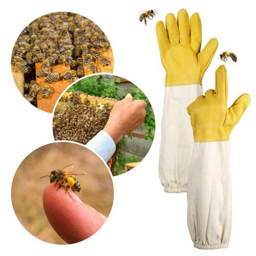 2Pair Soft Hand, Straight Thumb Beekeeper XL Size Yellow Gloves
