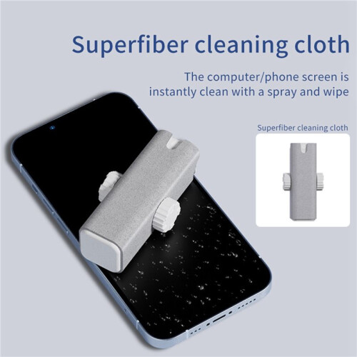 2X Portable Glasses Cleaner Tool Glasses Cleaning Microfiber Screen Cleaner Tool for Glasses Phone PC, Without Detergent 2