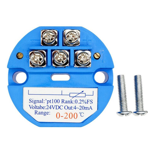 3X PT100 0-200 Degree Temperature Sensing Transmitter 4-20MA Output  Mounted Temperature Transmitter 1