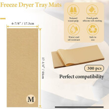 300 Tapetes para Bandejas de Liofilizador para Liofilizador para Harvest Right - Juego de Papel Pergamino para Bandejas Medianas de 17" X 6.8"