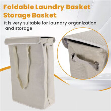 Pliable Panier à Linge Panier de Rangement avec Couvercle MéNage Beige-Jaune