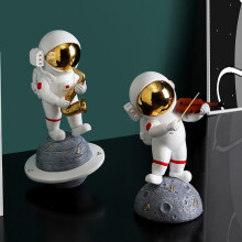Astronaute CréAtif Sculptures RéSine Musique Astronaute DéCor à la Maison Figurines Bureau DéCoration de la Maison Astronaute ModèLe Statue D