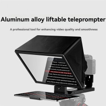 Teleprompter Elevable de 12 Pulgadas, Plegable, para Tableta, Teléfono, Cámara DSLR con Control Remoto.