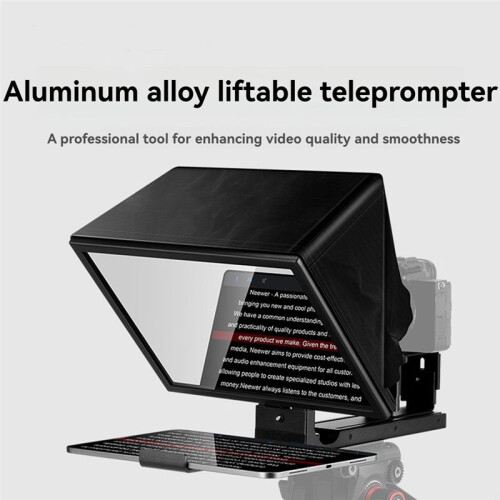 Teleprompter Elevável Teleprompter Dobrável de 12 Polegadas para Tablet, Celular, Câmera DSLR com Controle Remoto