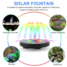 3.5W Solar Fountain for Bird Bath LED Solar Water Fountains with 2200mAh Battery Solar Powered Fountain Pump