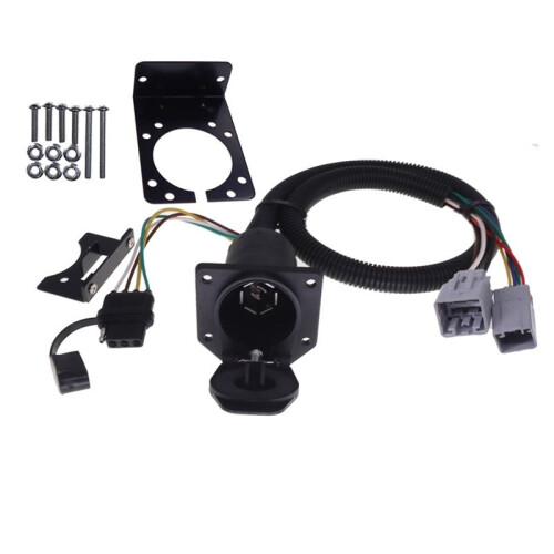 Trailer Light Connector Socket 7 Pin Wire Electrical Trailer Adapter Quick Converter VPLAT0013 for LR4 (2010-2013)