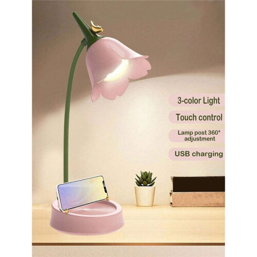 Flower Cute Lamp LED Table Light Adjustable Touch Rechargeable Battery Night Light for Dorm Reading Table Light 1