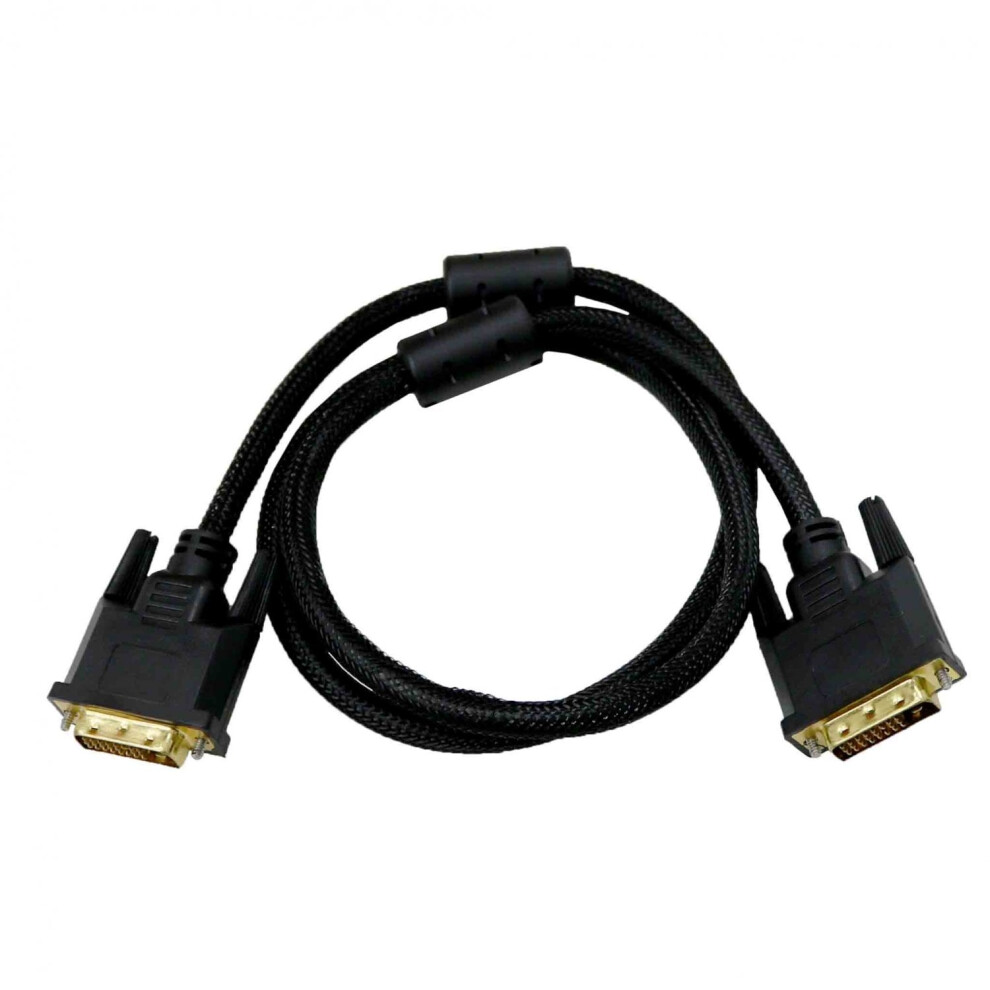 Photos - Cable (video, audio, USB) Oypla 1m DVI-D 24 + 1 Pin Male to Male Dual Link Gold Cable Lead OYP3508