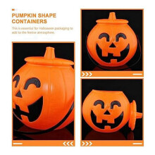3X Pumpkin Candy Bucket,Halloween Pumpkin Bucket,Trick or Treat Pumpkin Bucket Jack Lantern Candy Basket Halloween Party