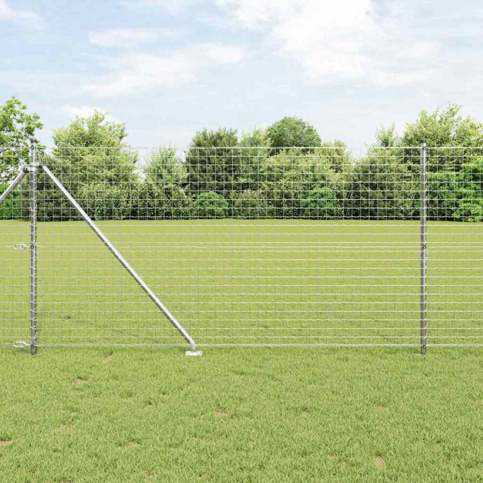 Vidaxl Welded Wire Fence With Spikes 10 X 1.4 M (W X H)
