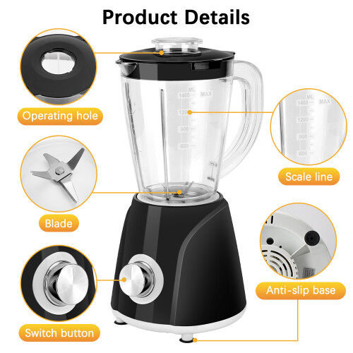 2in1 400w Food Blender Juicer Mixer Crusher Processor Nut Grinder 2