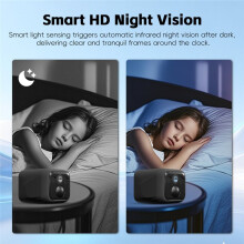 HD WiFi Cameras Indoor Security Camera, Home IP Camera Nanny Cam Pet Camera with PIR Body Sensing Night Vision