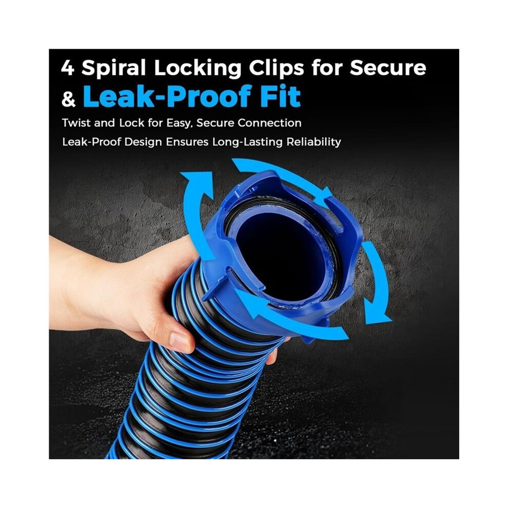 10 Ft Rv Sewer Hose, Sewer Hose For Rv Heavy-Duty Sewer Hose Kit With Leak-Proof Swivel Fittings 6032220175484
