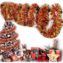 Guirnalda Navideña Brillante 4 Piezas Roja Decoración Cada Una de 2 m — adornos navideños, guirnalda árbol navidad