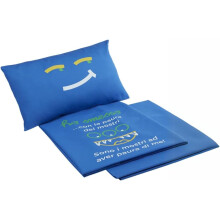 Parure de lit pour enfant avec motif de monstres 3 pièces Ensemble bleu 120x150 cm — linge lit garçon, parure lit bébé