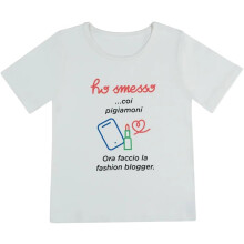 Girls' T-Shirt Cotton Soft Funny White 140 cm — girls t shirt 140, t shirt ho smesso, white girls t shirt, cotton t shirt, soft fabric, funny print