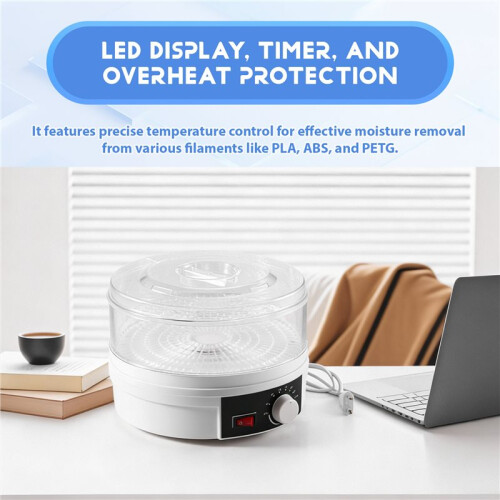 220V 1-Layer 8CM Small 3D Printing Consumable Dryer Dormitory Heating and Moisture-Proof Box EU Plug 2