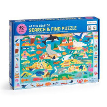At the Seaside 64 Piece Search Find Puzzle by Mudpuppy Paperback Book