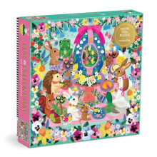 Eggcellent Day 500 Piece Foil Family Puzzle by Mudpuppy Paperback Book