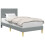 VidaXL vidaXL Bed Frame with Headboard Light Grey 90 x 190 cm Fabric 4